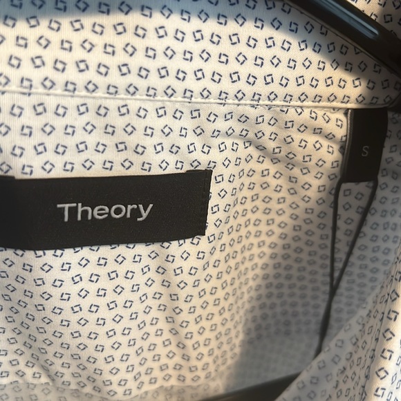 NWT Theory White Long Sleeve Button Down Shirt - Picture 4 of 5